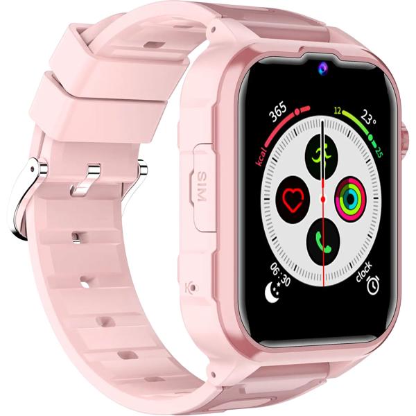 Smartwatch enfant avec GPS montre téléphone 4G – Montre traceur GPS fiable pour l’école, les loisirs & le sport – appel SOS & appels vidéo, IP65