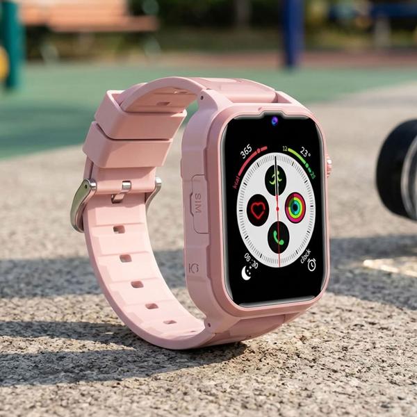 Smartwatch enfant avec GPS montre téléphone 4G – Montre traceur GPS fiable pour l’école, les loisirs & le sport – appel SOS & appels vidéo, IP65