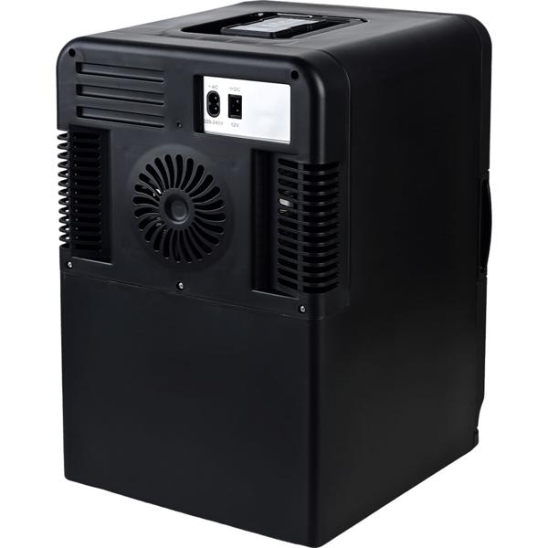 Mini‑frigo mobile 14L avec fonction froid/chaud – petit frigo de voiture 12V 230V, mini‑frigo avec fenêtre de visualisation & poignée de transport, noir