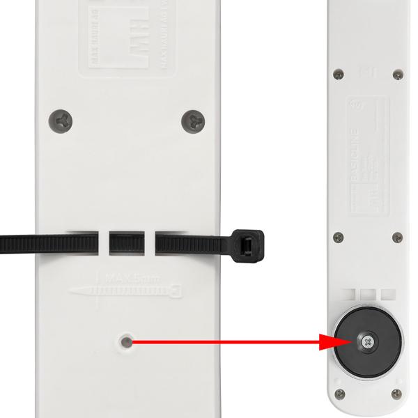 Steckdosenleiste für 6 Stecker Typ 13 – weiss & mit Schalter – Mehrfachstecker für eine sichere & praktische Stromverteilung – ideal für Haushalt & Büro