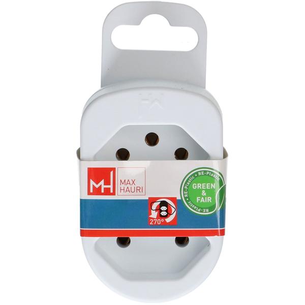 Branch plug with 2 T13 sockets, rotatable, white