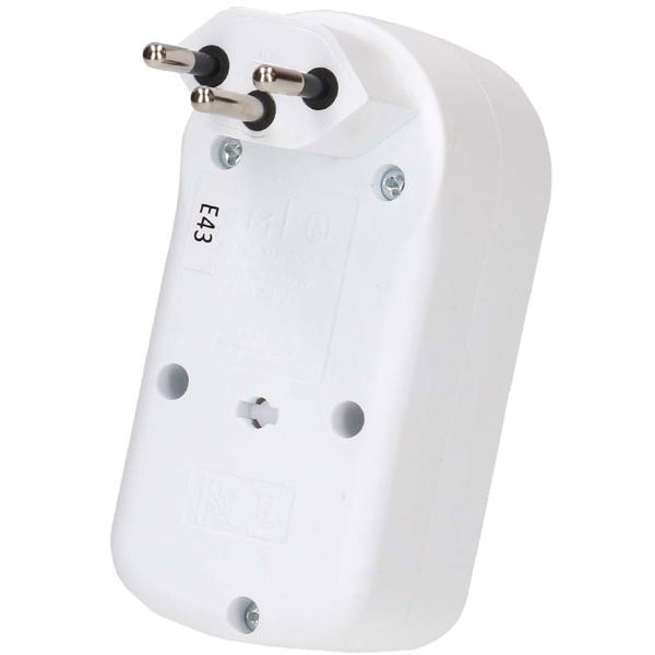 Branch socket with 2 T13 outlets, rotatable, with switch, white