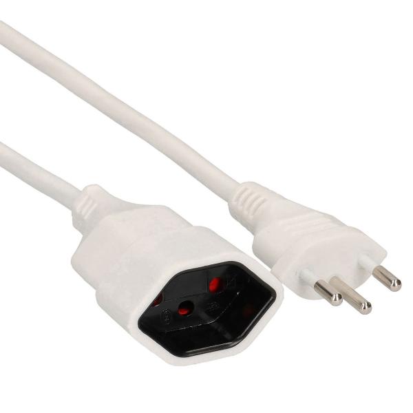 Verlängerungskabel 5m weiss – 3-poliges Stromkabel mit Kupplung – robust, sicher & flexibel – ideal für Haushalt, Büro & Werkstatt, zuverlässige Stromversorgung