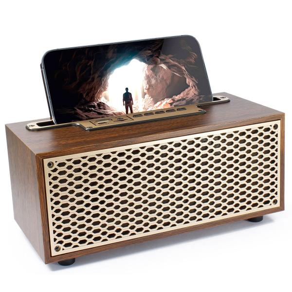 Radio Bluetooth e FM vintage senza tempo: radio wireless in legno compatta (20,9 x 9,5 x 9,8 cm) - il mix perfetto di design retrò e tecnologia moderna