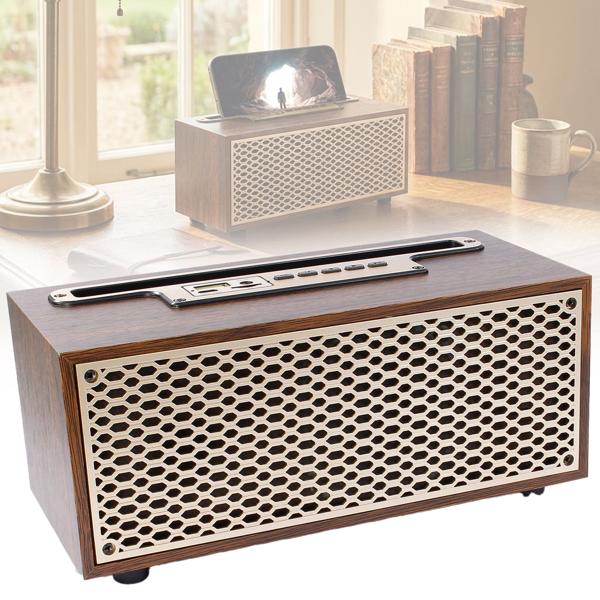 Radio Bluetooth vintage senza tempo e FM: radio in legno wireless compatta (20,9 x 9,5 x 9,8 cm) – il mix perfetto di design retrò e tecnologia moderna