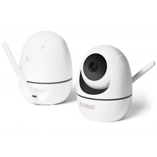 Telecamera di sorveglianza WiFi ad alta risoluzione: Full HD, sensore PIR, visione notturna, controllo tramite app - Telecamera per interni compatta (10,5 x 8 cm) per la massima sicurezza