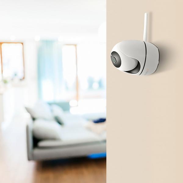 Telecamera di sorveglianza WiFi ad alta risoluzione: Full HD, sensore PIR, visione notturna, controllo tramite app - Telecamera per interni compatta (10,5 x 8 cm) per la massima sicurezza