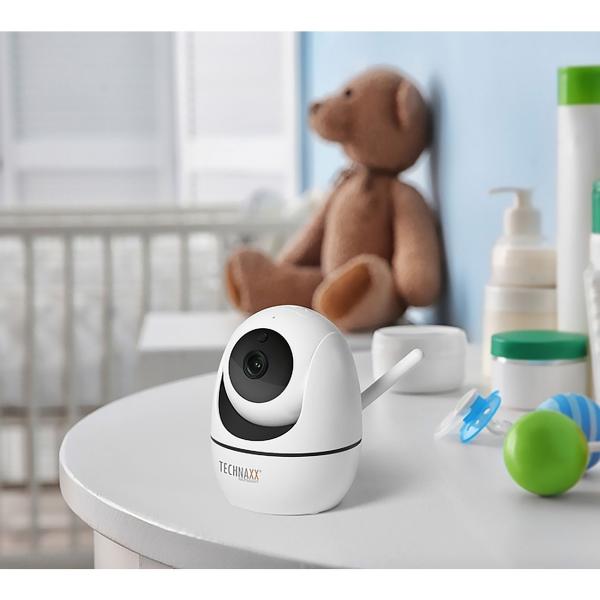 Telecamera di sorveglianza WiFi ad alta risoluzione: Full HD, sensore PIR, visione notturna, controllo tramite app - Telecamera per interni compatta (10,5 x 8 cm) per la massima sicurezza
