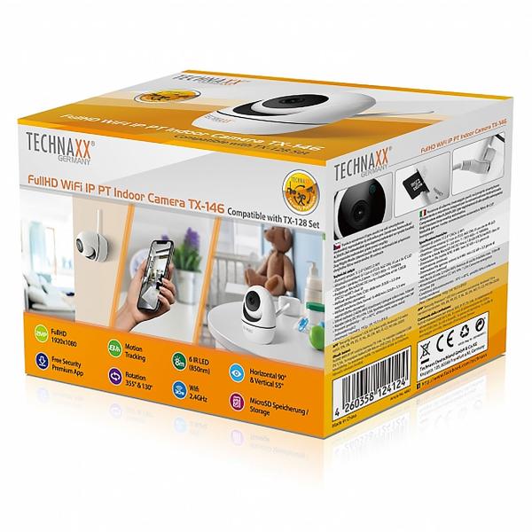 Telecamera di sorveglianza WiFi ad alta risoluzione: Full HD, sensore PIR, visione notturna, controllo tramite app - Telecamera per interni compatta (10,5 x 8 cm) per la massima sicurezza