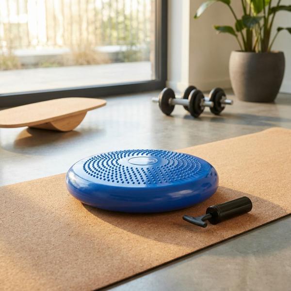 Balance Kissen 2er-Set - Massage-Noppen - Luft-Sitzkissen 33 cm - Koordination, Fitness, Rückenmuskulatur - max. 140 kg belastbar - Phthalate-freies PVC