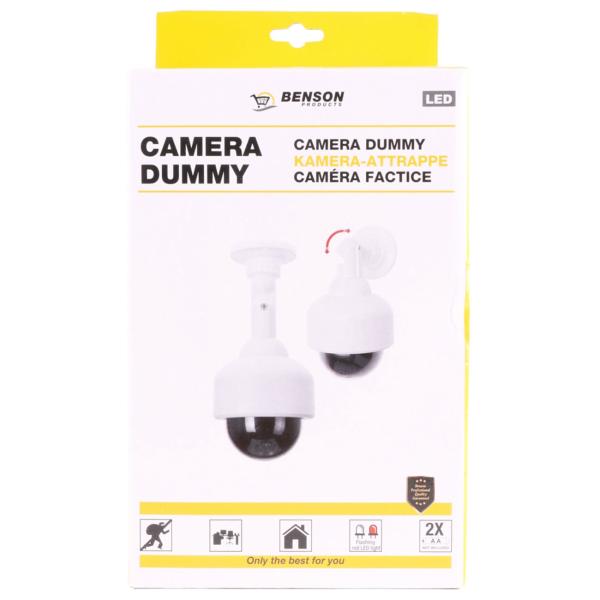 4 Telecamere Finte Di Sorveglianza Per Esterni Con LED Lampeggiante, Regolabili 360°, Impermeabili