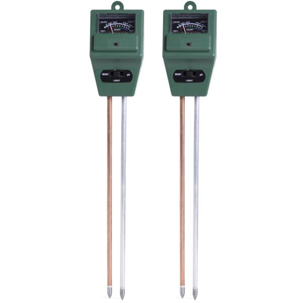 set of 2 soil tester 3in1 for plant and potting soil, soil tester