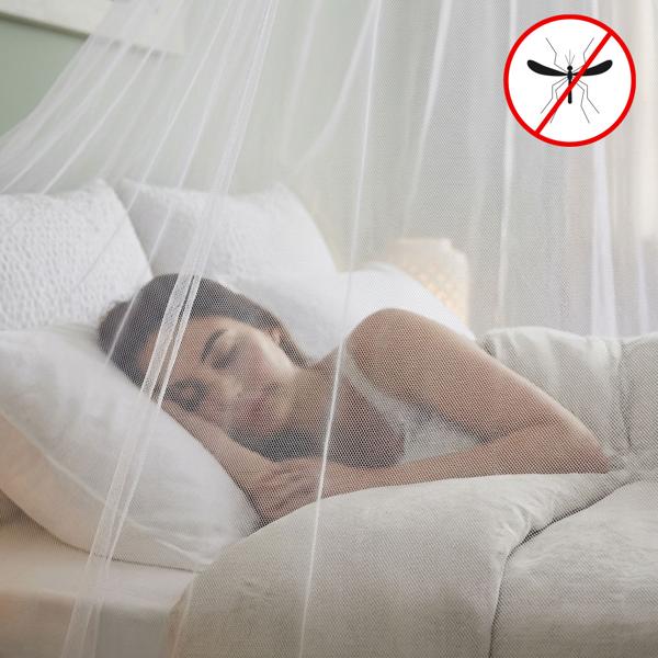 Moustiquaire pour lit simple, 144 Mesh, 325 cm, blanche – moustiquaire à mailles serrées pour un sommeil tranquille et sans piqûres