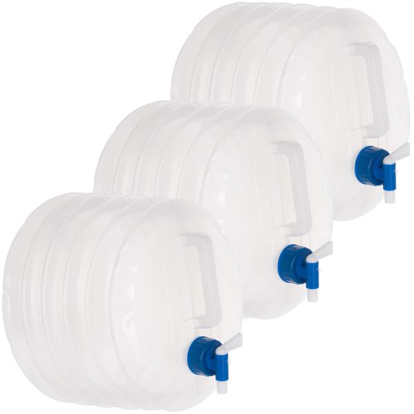 3er-Set Wasserkanister mit Tragegriff, 10 Liter
