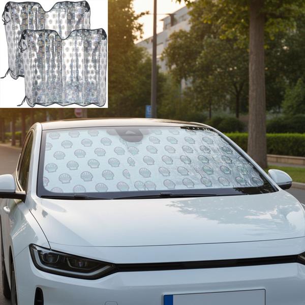 set of 2 windshield cover, with 2 suction cups, 150 x 70 cm