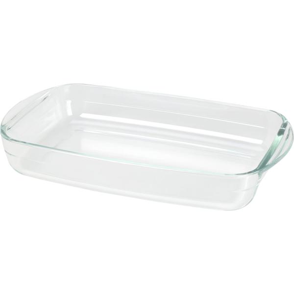 lot de 2 plats à four en verre, rectangulaires, 2600 ml & 3600 ml