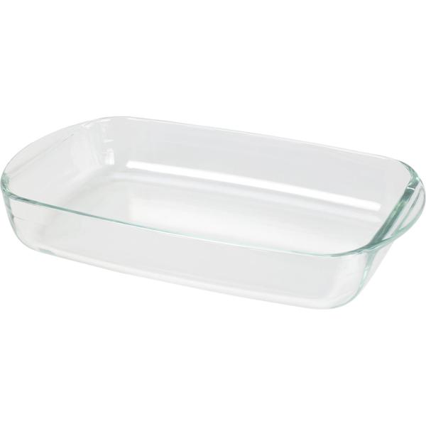 lot de 2 plats à four en verre, rectangulaires, 2600 ml & 3600 ml