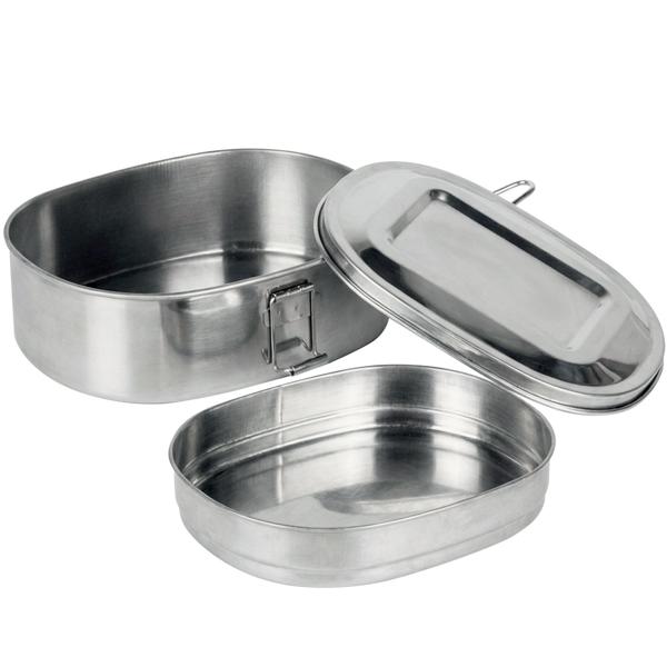 Edelstahl Brotbox, 1,2 L - Hygienisch, Robust & Geruchsneutral - Lunchbox ideal für Schule, Arbeit, Picknick - Inkl. Deckel, Haltegriff - 18x14x7.5cm