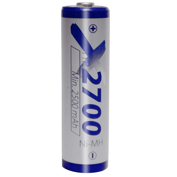 set of 4 AA rechargeable Ni-MH 1.2V 2700mAh batteries - rechargeable & long-lasting - environmentally friendly AA batteries for remote controls, toys, cameras & more