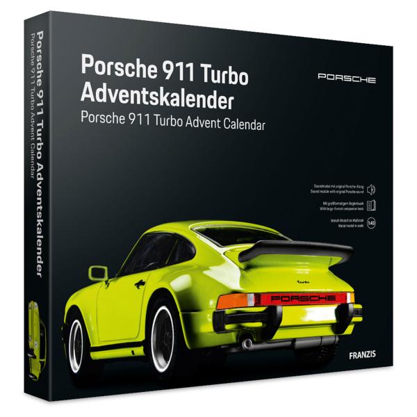 Advent calendar, model car Porsche 911 Turbo, scale 1:43, with sound module