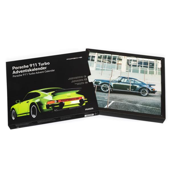 Advent calendar, model car Porsche 911 Turbo, scale 1:43, with sound module