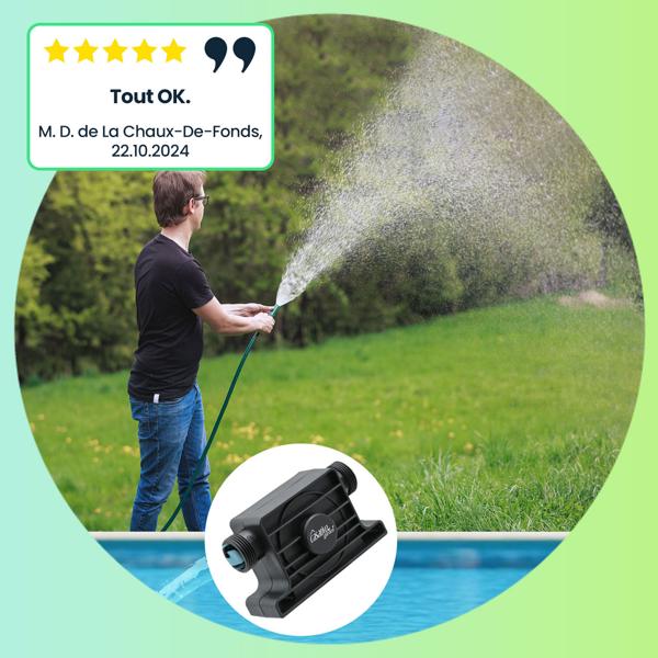 Kit 2 Pompes pour Perceuse - Transfert & Pompage d‘Eau Rapide, jusqu‘à 1200 L/h - Installation Facile, Pour Jardin, Aquarium & Piscine