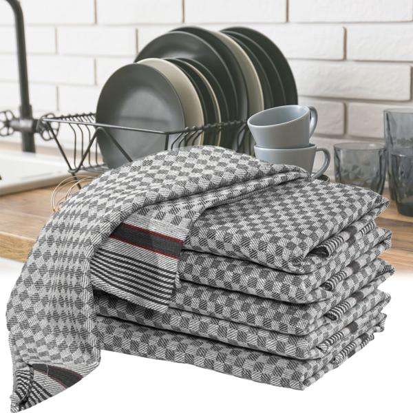 set of 20 pit cloths, anthracite, tea towels 45 x 90 cm