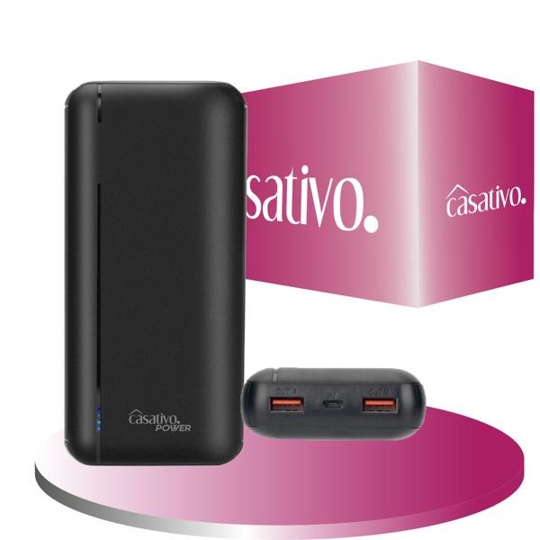 Powerbank with 3 USB ports, 20,000 mAh, USB-C & 2 USB-A ports, Quick Charge 3.0, for iPhone 16, 15, 14, 13, 12, Pro/Max Samsung, iPad, Huawei