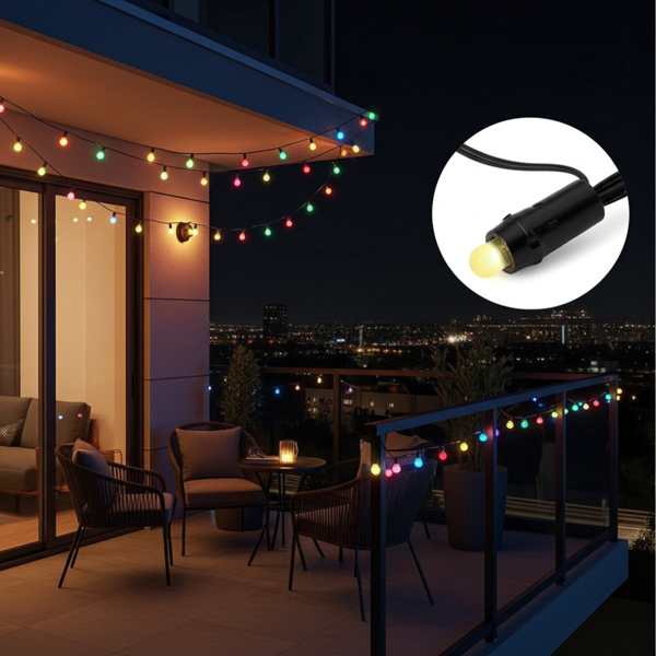 Weatherproof RGB SmartLife LED fairy lights: 48 LEDs, 10.8 m, multicolor, app control, IP65 - individual lighting for every occasion