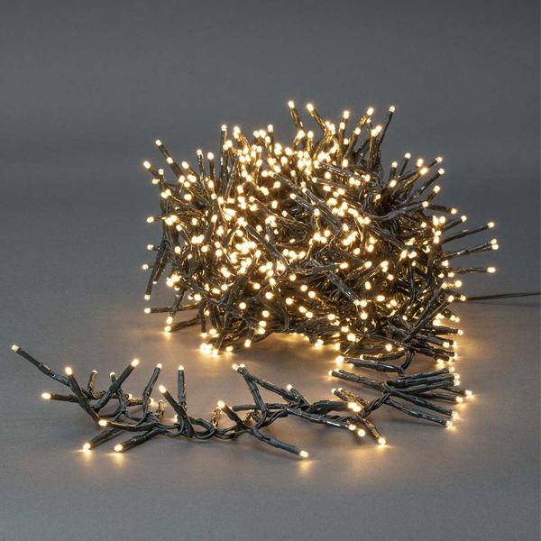 LED fairy lights, 768 LEDs, warm white, 7 light patterns, IP44, 5.6 m