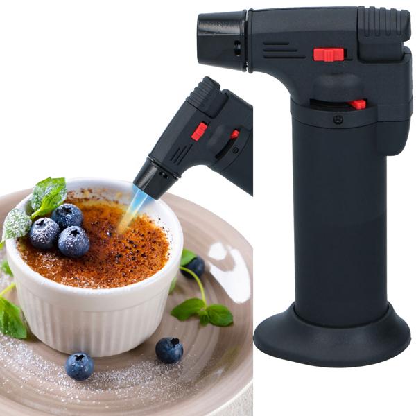 Chalumeau De Cuisine Butane 4 Flammes – Puissant, Réglable (jusqu'à 1300°C), Idéal Crème Brûlée, BBQ, Bricolage (gaz Non Inclus)