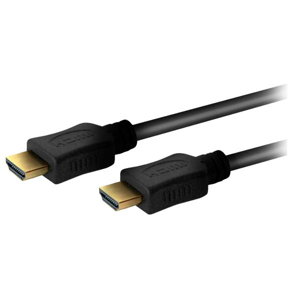 Cavo HDMI Highspeed 1,0 m, 4K 60Hz Ultra HD, conduttore in rame 100%, contatti placcati oro, ARC & Dolby Vision, Ethernet, 18 Gbit/s, diametro 6 mm