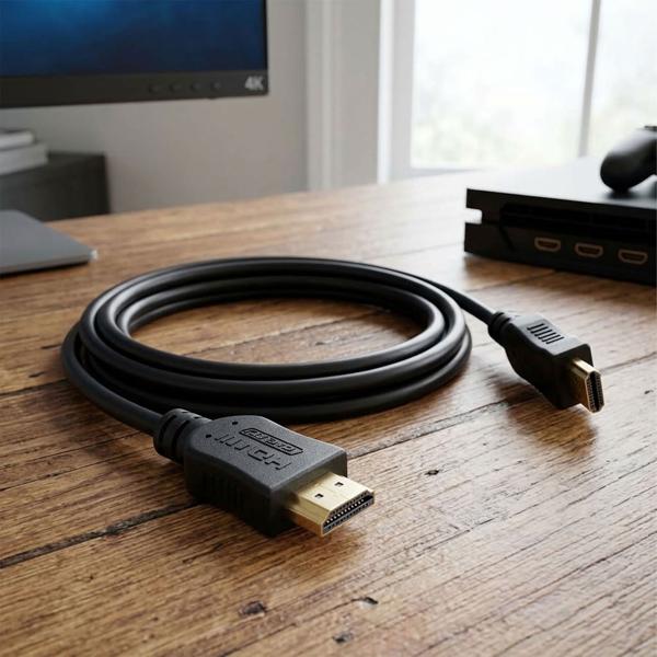 Cavo HDMI Highspeed 1,0 m, 4K 60Hz Ultra HD, conduttore in rame 100%, contatti placcati oro, ARC & Dolby Vision, Ethernet, 18 Gbit/s, diametro 6 mm