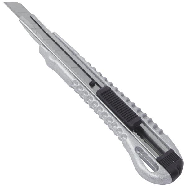 Cuttermesser-Set, silber, B18 & B9mm, rutschfester Griff, je 5 Klingen. Abbrechmesser & Teppichmesser für präzise Schnitte. Vielseitiges Set