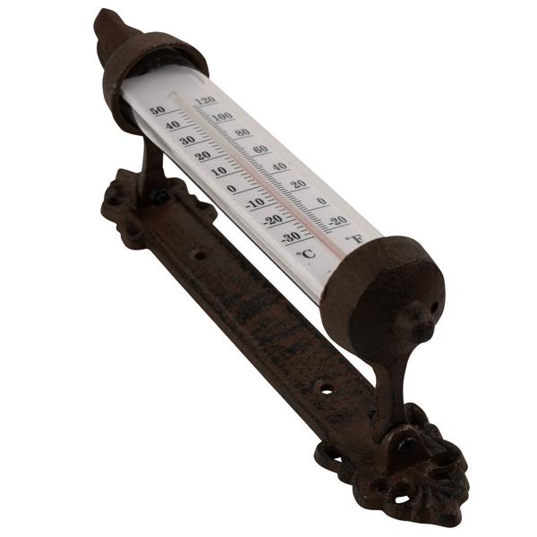 Grande Termometro Da Esterno In Metallo Con Igrometro, 66 Cm, Senza Batterie, Facile Lettura, Decorativo Per Giardino E Parete, Retrò