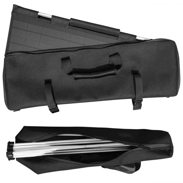 Foldable solar camping table (20W): USB-A & USB-C ports, 60.8x40.5 cm, black - Mobile power supply for outdoor adventures