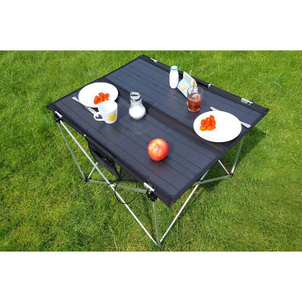 Ingenious solar camping table, foldable, 60W, 2 x USB-A, 1x USB-C, 80.5 x 66.0 cm, IP54, only 4.5 kg