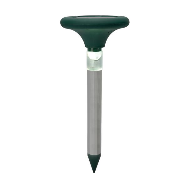 Repellente solare professionale per talpe con elegante illuminazione - Difesa efficace e senza veleni a 400 Hz e illuminazione del giardino