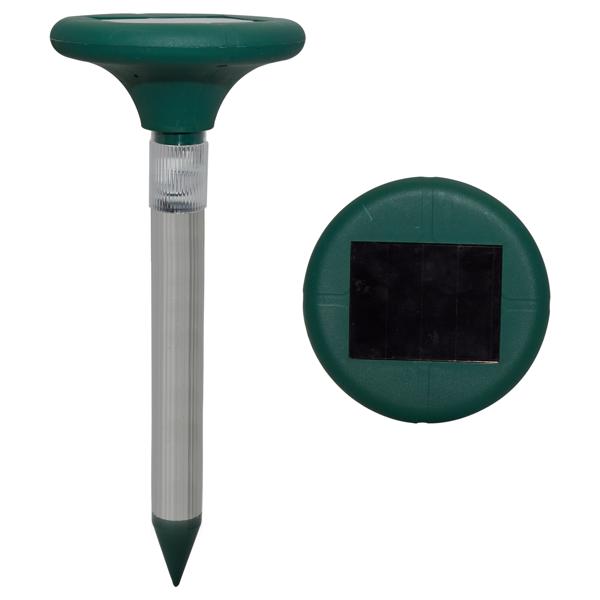 Repellente solare professionale per talpe con elegante illuminazione - Difesa efficace e senza veleni a 400 Hz e illuminazione del giardino