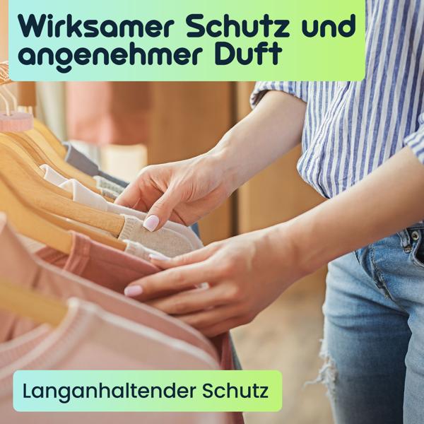 Premium Zedernholz Mottenringe 60er-Set: Natürlicher Mottenschutz für Kleiderschrank & Garderobe, Passend für alle Kleiderbügel