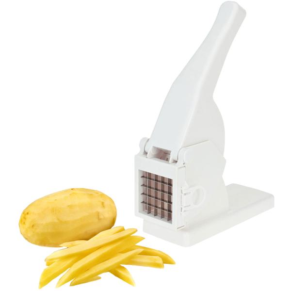 Coupe-pommes de terre polyvalente pour frites, wedges, quartiers & plus : Des résultats parfaits sans effort, Rustique & tranchant, pour des garnitures croustillantes