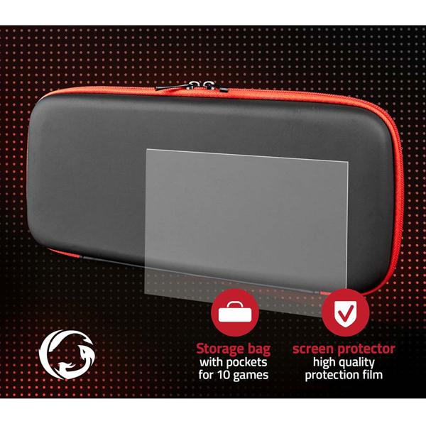 set di accessori da 13 pezzi per Nintendo Switch: stazione di ricarica, impugnature per controller e volante, tappi per i pollici, set completo per il massimo divertimento di gioco