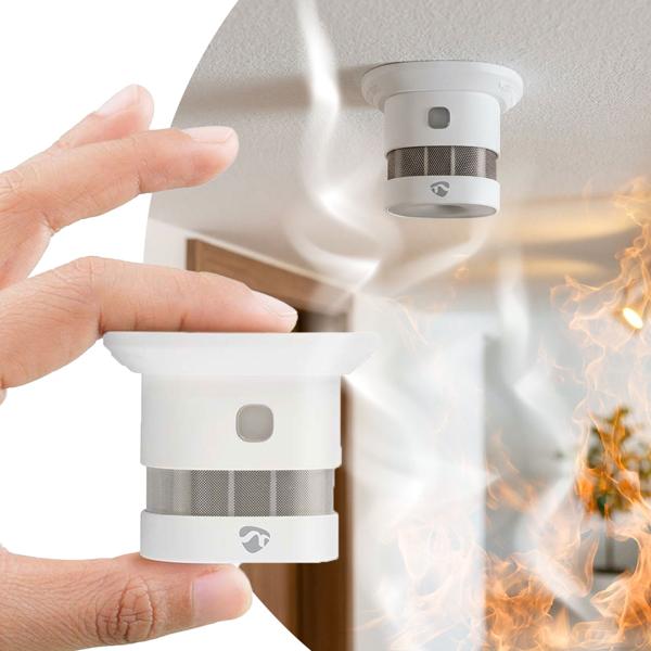 Certified WLAN fire alarm (EN 14604), white - 85 dB, SmartLife app connection - Intelligent protection for your home with direct alarm notification