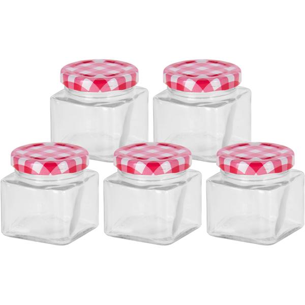 Storage jar, set of 5, jam jar, 50 ml