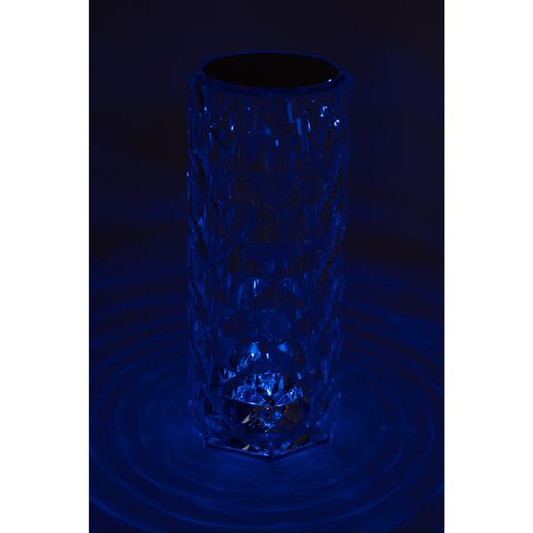 Table lamp, crystal design, 16 colors, touch, 9 x 21 x 9 cm