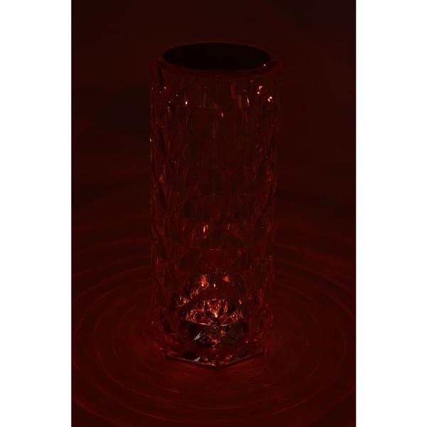 Table lamp, crystal design, 16 colors, touch, 9 x 21 x 9 cm