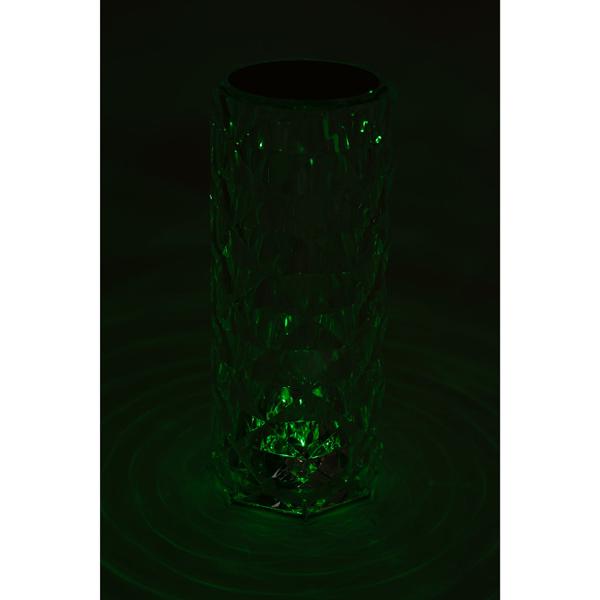 Table lamp, crystal design, 16 colors, touch, 9 x 21 x 9 cm