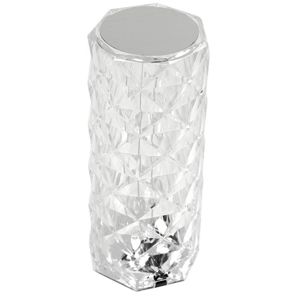Table lamp, crystal design, 16 colors, touch, 9 x 21 x 9 cm