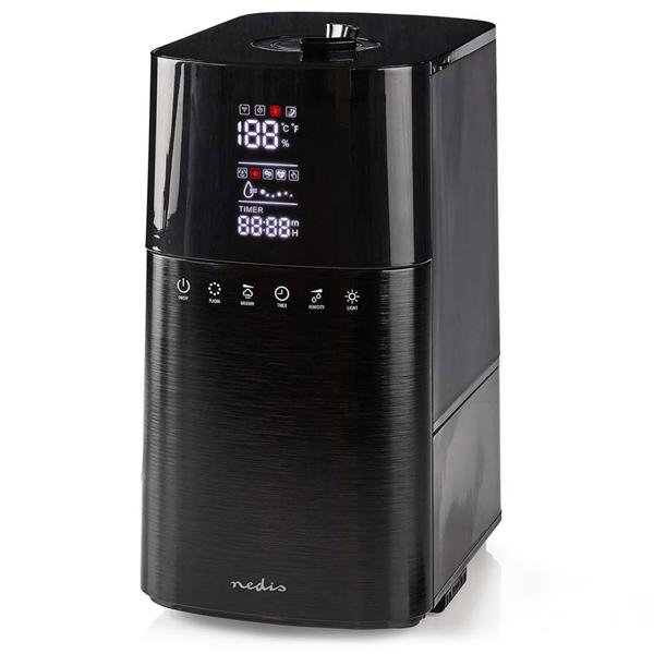 Humidifier with light & fragrance for rooms up to 50 m², 6l, black