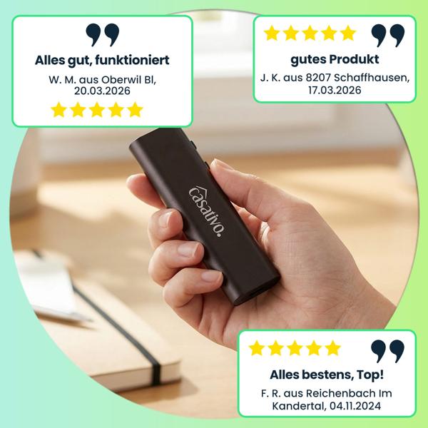 Hochwertiger digitaler Voice-Recorder mit Geräuschaktivierung – ideal für Interviews, Meetings & Sprachaufnahmen, lange Aufnahmezeit bis 90 h